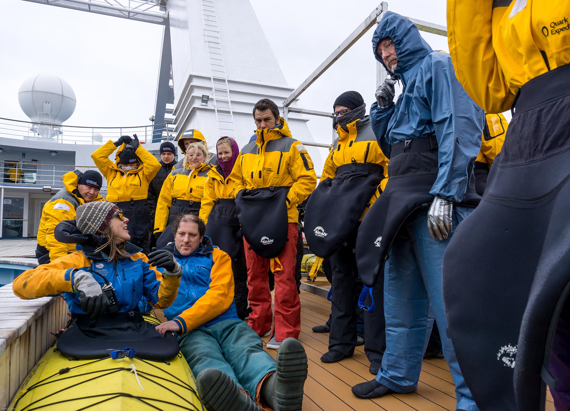 Expedition Staff teaching passengers