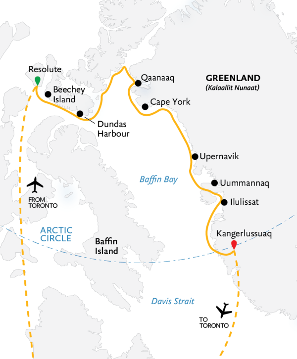 Northwest Passage: Epic High Arctic 2021 Expedition Map