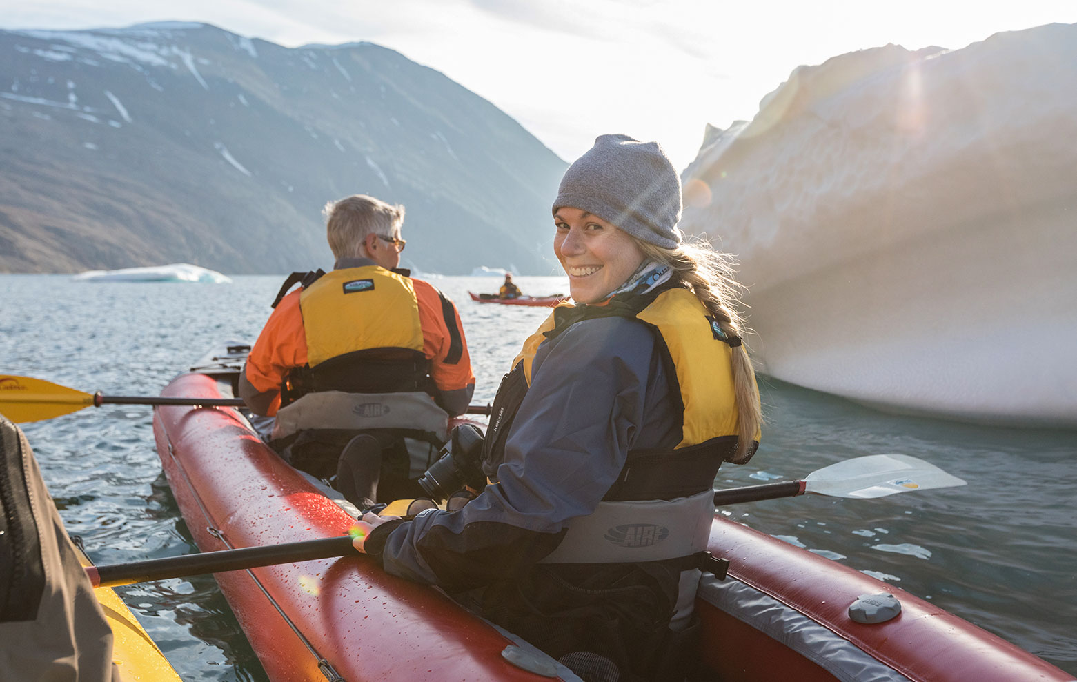 Guests alpine kayaking 