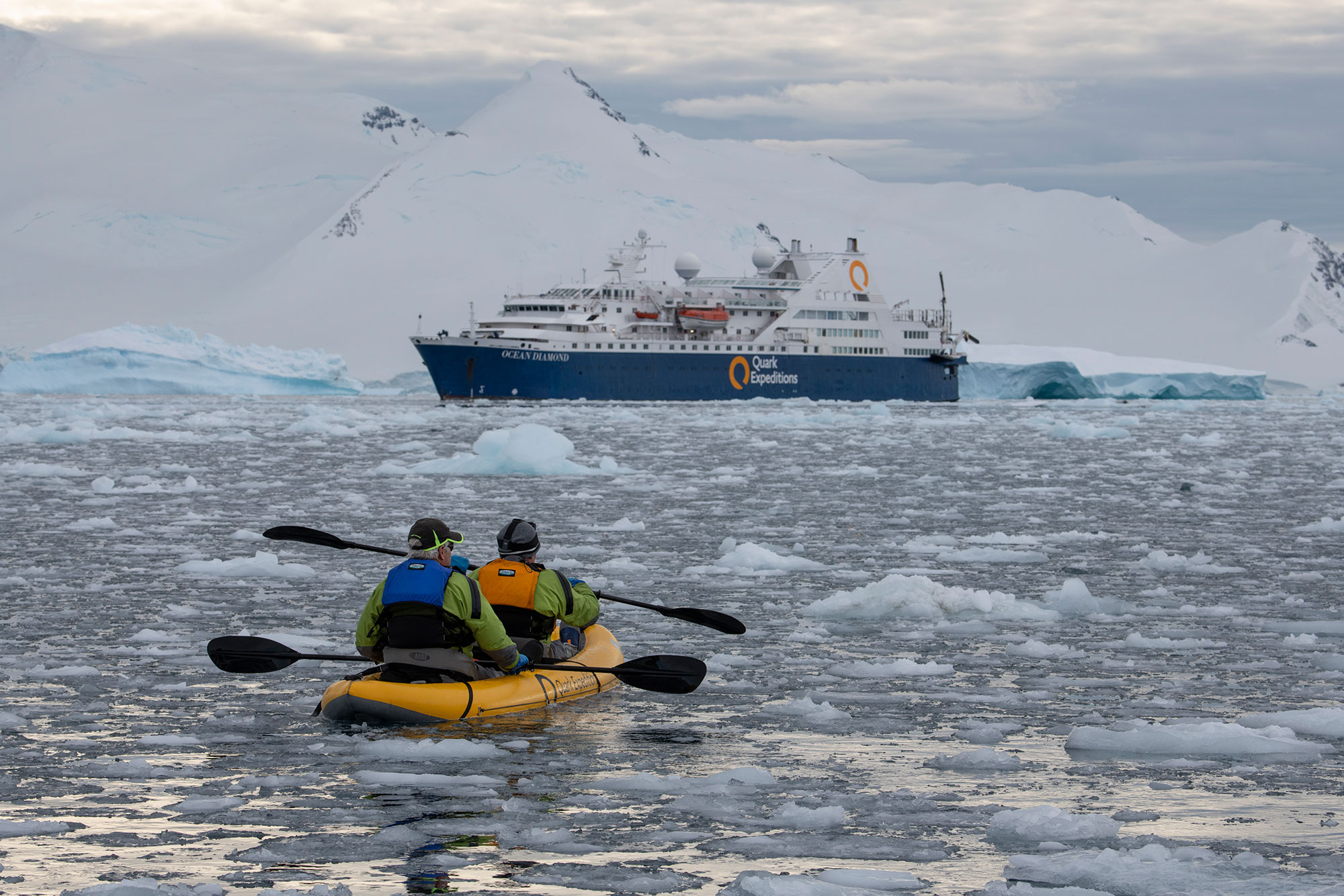 Paddling with Ocean Diamond in the background