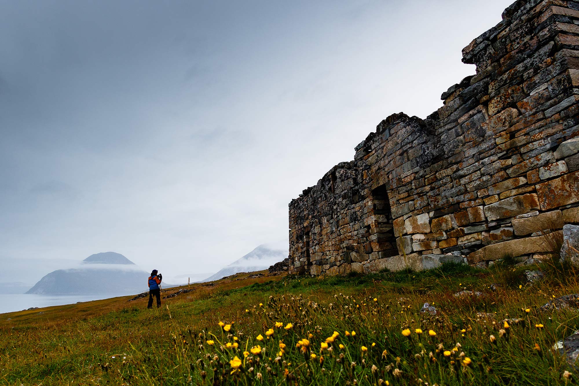 Passengers in Arctic Landscape