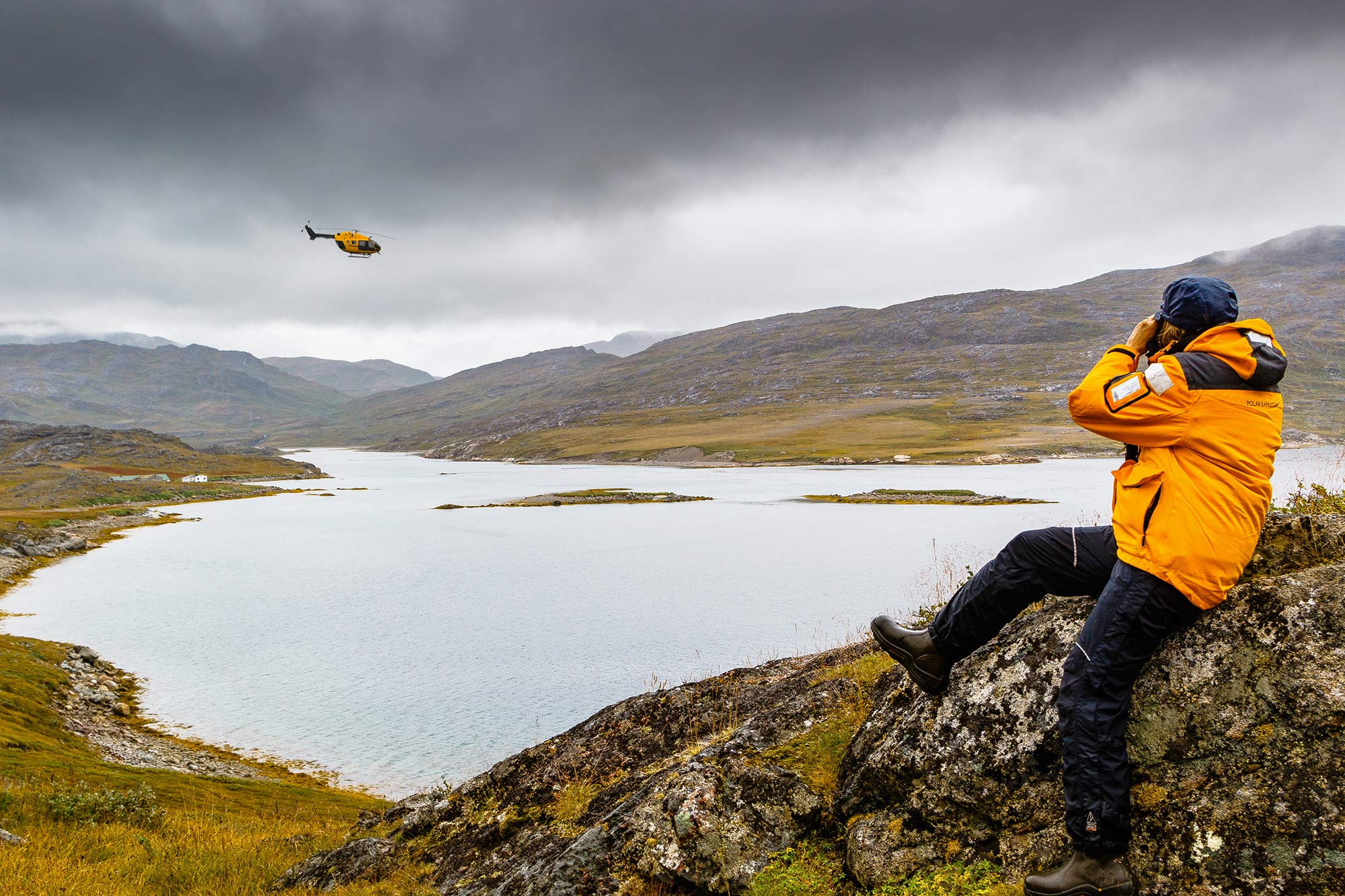 Passengers enjoying the Arctic Landscape