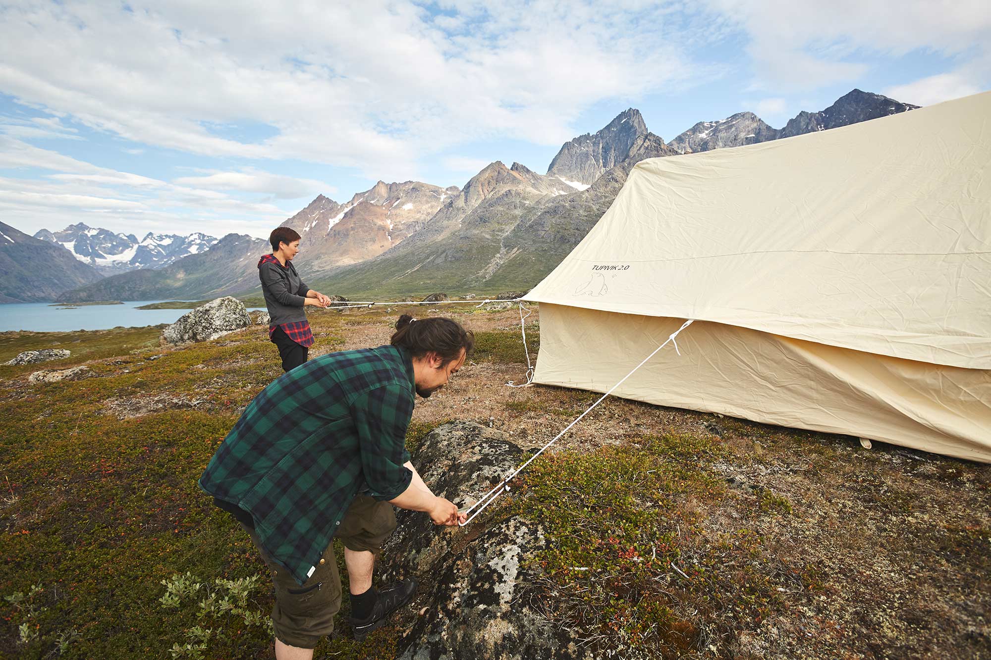 Setting up camp